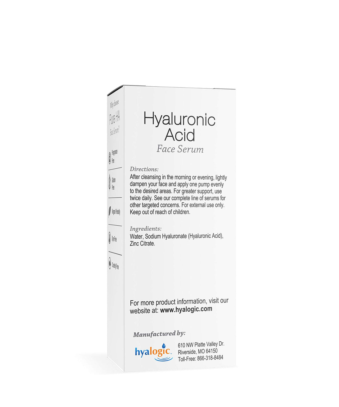 Episilk Pure Hyaluronic Acid Serum 1oz serum by Hyalogic