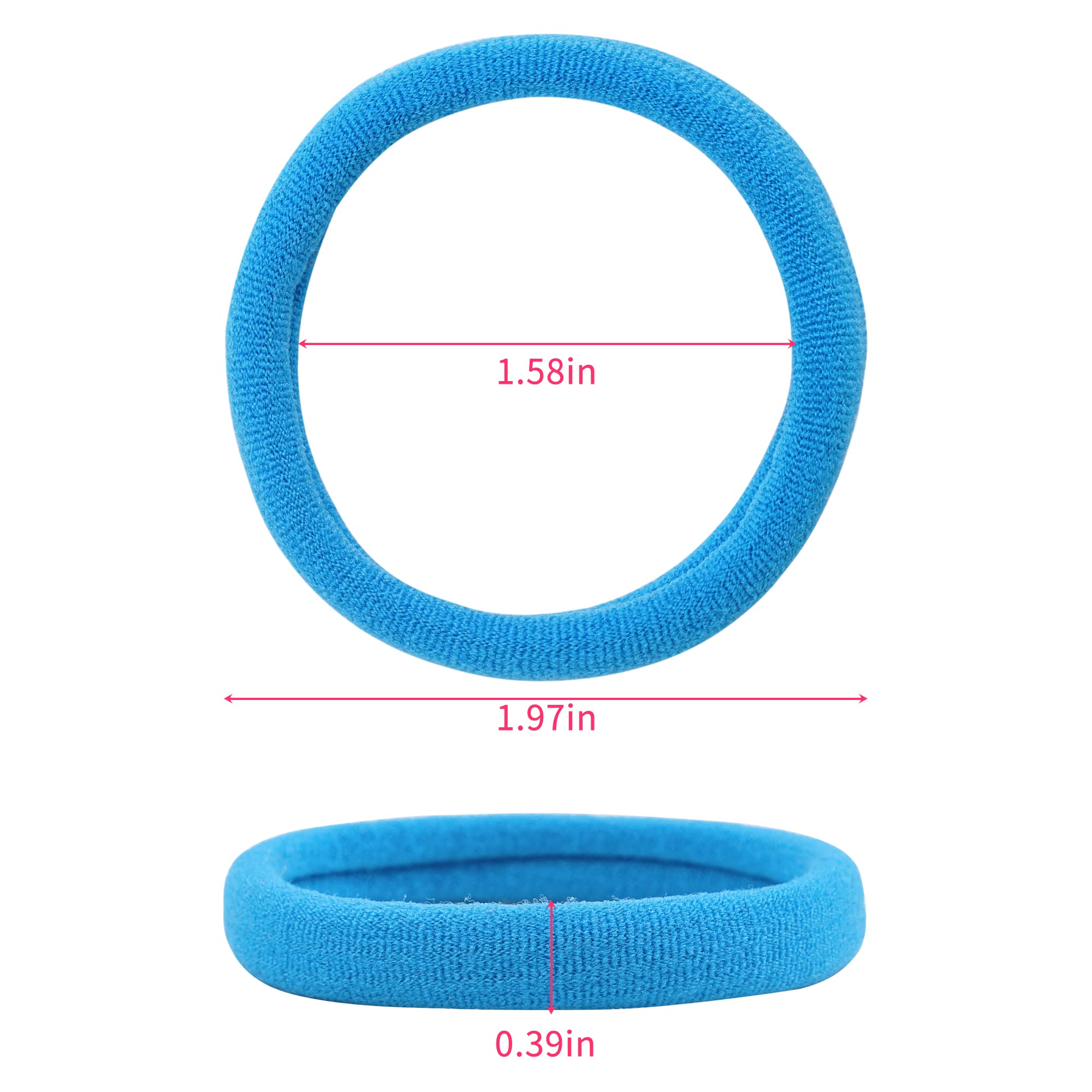 100pcs Solid Colors Seamleass No Crease 4cm Elastic Hair Ties Pigtail Ties HairBands Ponytail Holders Hair Ropes Hair Accessories for Baby Girls Toddlers Kids and Children