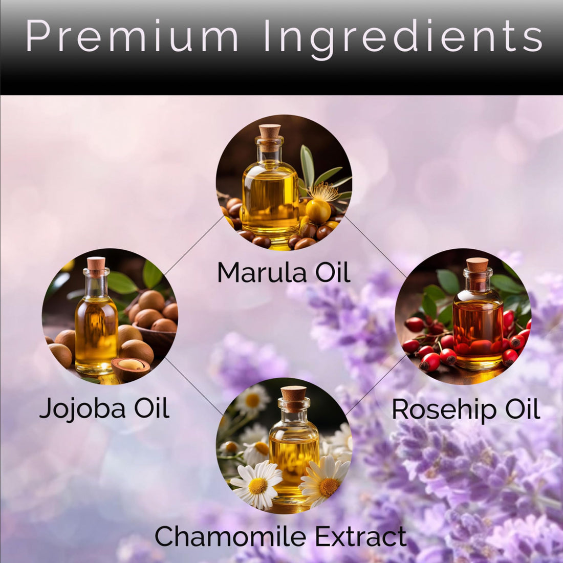 BOOTLEG BATH - Lavender Bath Oil with Marula, Rosehip, and Jojoba Oils, Chamomile Extract, and 100% Pure Natural Essential Oil, Great Mother's Day Gift, 4oz, for Men and Women, Made in USA