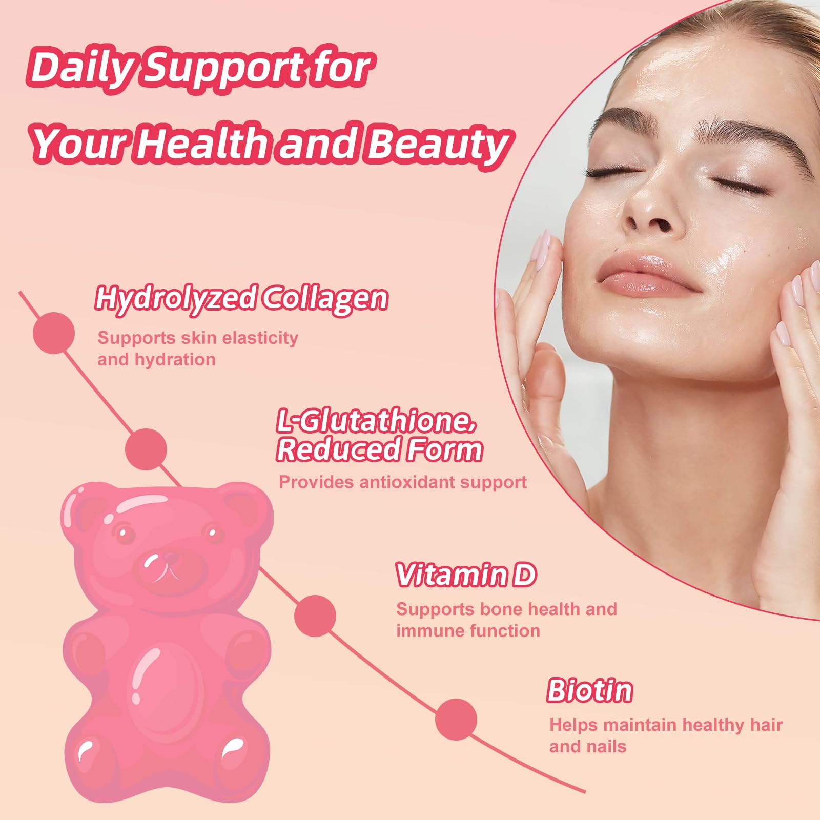 NUTRICELESTIAL Collagen Gummies - Hydrolyzed Collagen with Vitamin D & Biotin, 60 Strawberry Gummies, May Support Skin, Hair, Nails, Immune & Joint Health - Non-GMO, Gluten & Dairy-Free