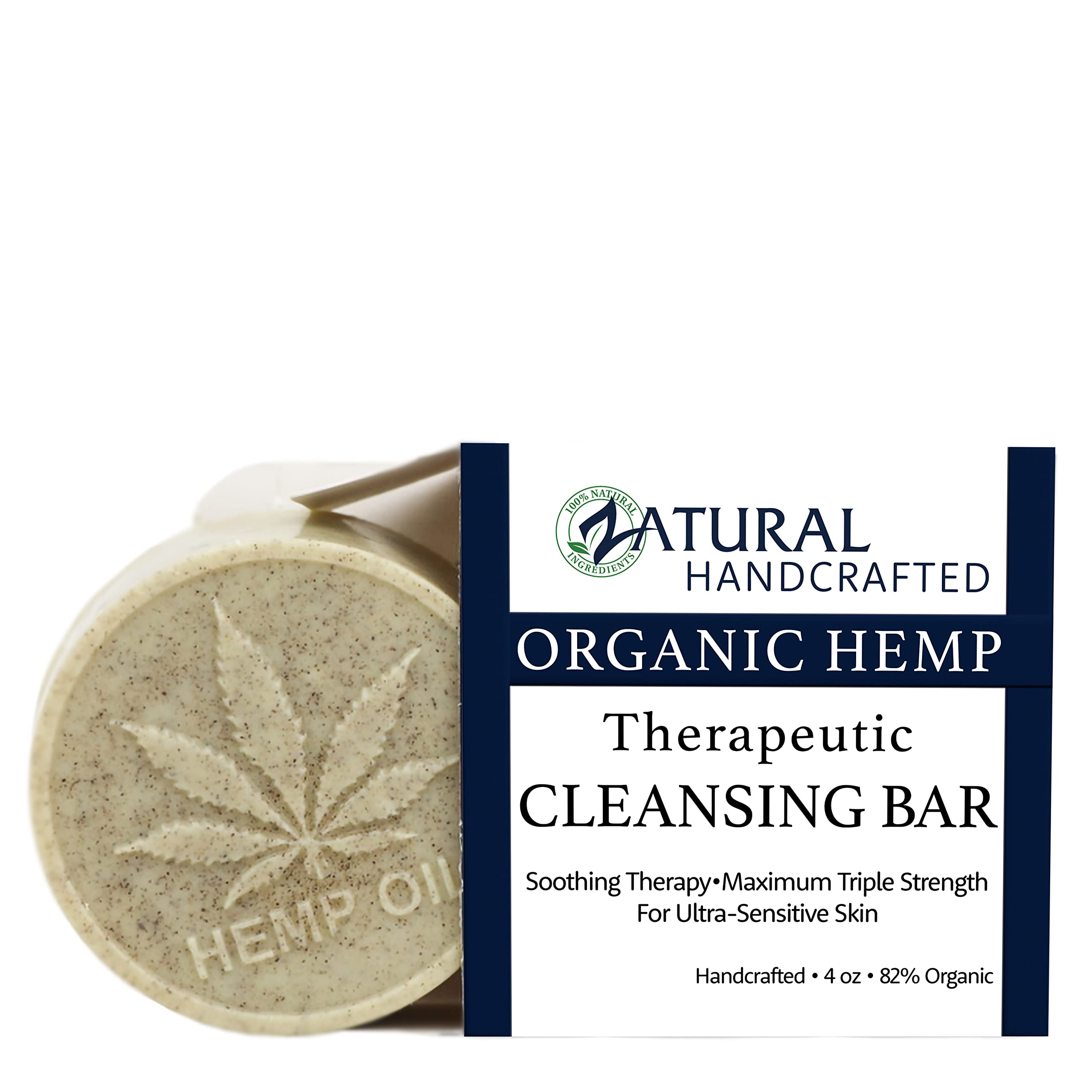 Hemp Bar Soap, 100% Natural Ingredients, Heal, Moisturize, and Cleanse. (5 Bars)