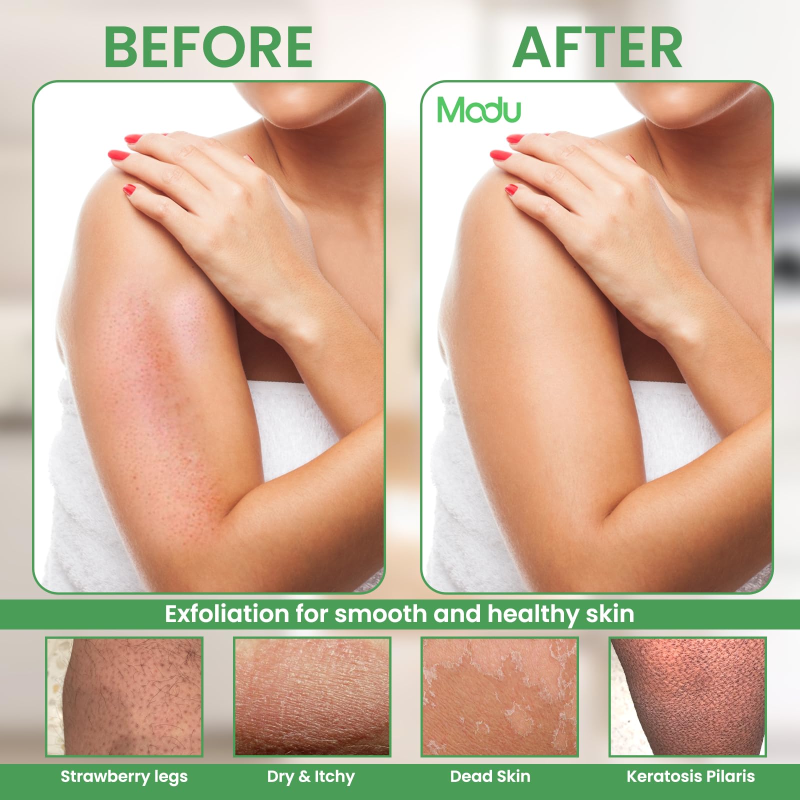 6 Pcs: Modu Korean Exfoliating Italy Towel Washcloth Normal Size(6 Pcs) Bath Scrub Removes Dead Skin Mitten Cloth