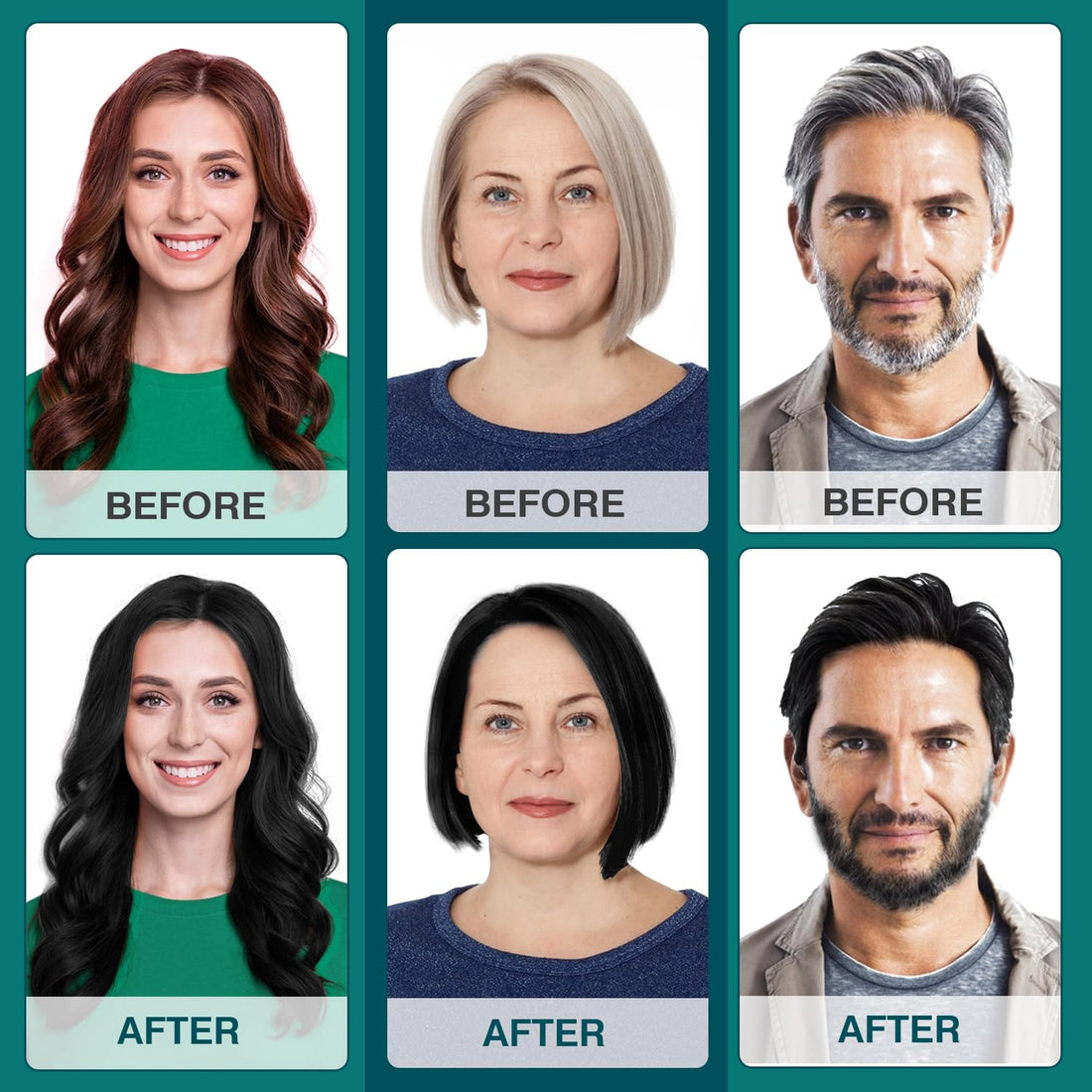 Farndu Black Hair Dye Shampoo 3 in 1 Gray Hair Coverage Natural Hair Color Shampoo for Women Men Champu Para Canas