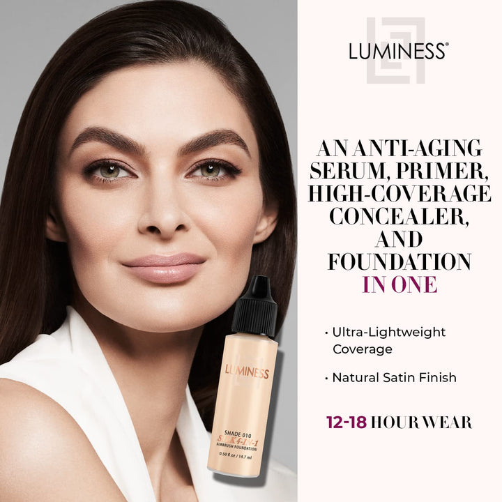 Luminess Air Silk 4-in-1 Airbrush Foundation ââ‚¬â€œ Shade 010, 0.50oz,(1 Pack), COMINE3015447