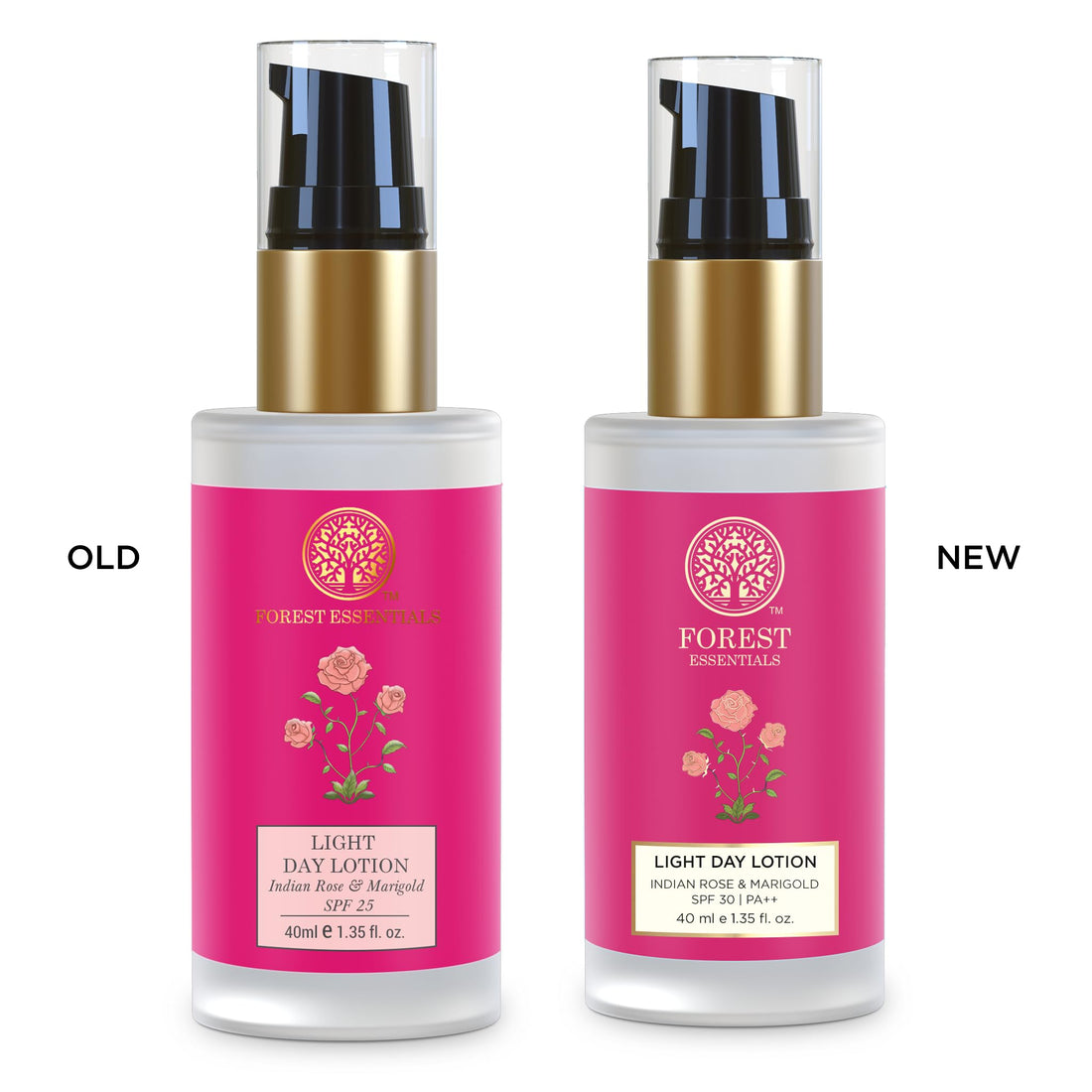 Forest Essentials Light Day Lotion Indian Rose & Marigold With SPF 25 for Dry Skin | Ayurvedic Hydrating Daily Moisturiser