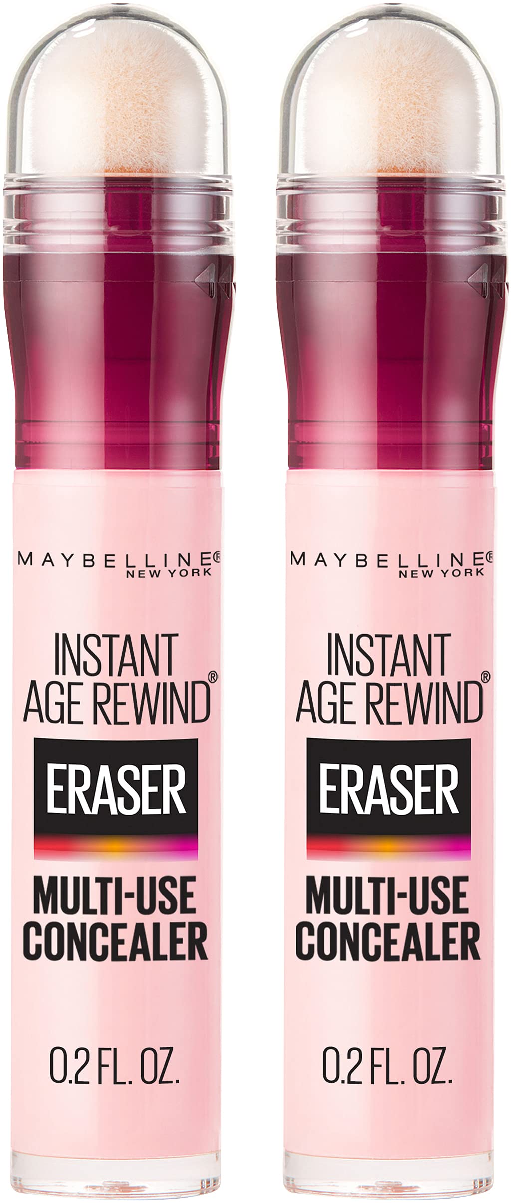 Maybelline Instant Age Rewind Eraser Dark Circles Treatment Multi-Use Concealer, Brightener, 0.2 Fl Oz (Pack of 2)