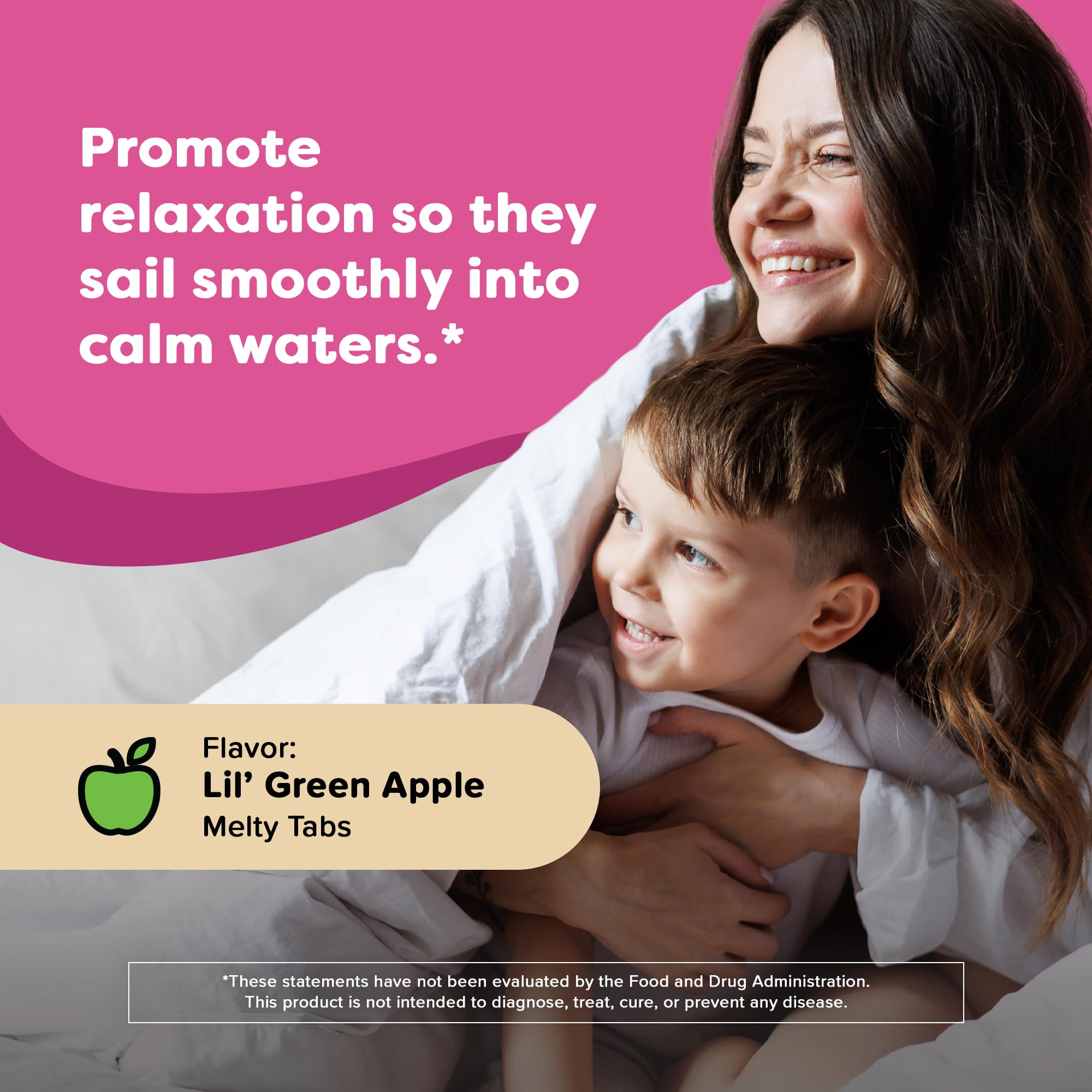Renzo's Captain Calm, Kids Magnesium Supplement with L-theanine, Dissolvable Kids Vitamins for Relaxation and Mood Support, Sugar-Free Calming Supplement, 60 Green Apple Flavored Melty Tabs