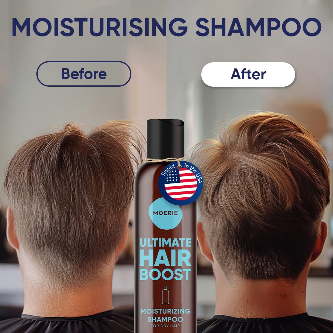 Moerie Ultimate Hair Growth Shampoo – For Longer, Thicker, Fuller Hair - Vegan Friendly Volumizing Hair Products – Paraben & Silicone Free – All Hair Types – Reverse Hair Loss – Moisturizing, 3 pack