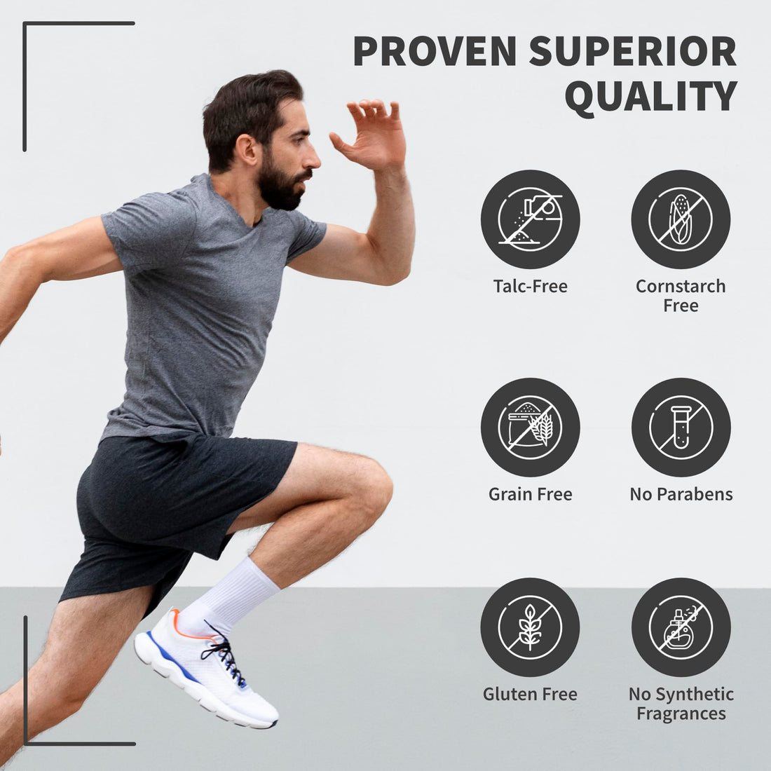 PURE CLAY All Natural Mens Anti Chafing Powder, Deep Mined Calcium Bentonite Clay Powder, Body, Groin, Arm Pit, Foot, Anti Chafe Powder, Paraben Free, Talc Free, Food Grade Organic, 8 oz