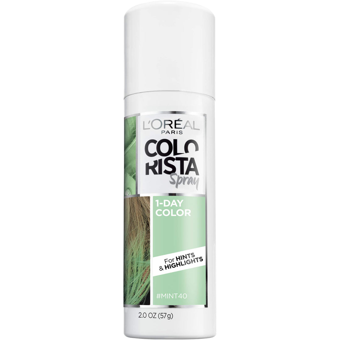 Mint: L'Oreal Paris Hair Color Colorista 1-Day Spray, Mint, 2 Ounce