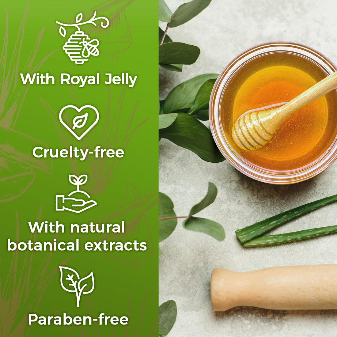 Tio Nacho Anti Damage Royal Jelly & Aloe Vera Deep Repair Shampoo + Conditioner Set - Damaged Hair Repair, Anti Hair Loss - 14 fl oz Each