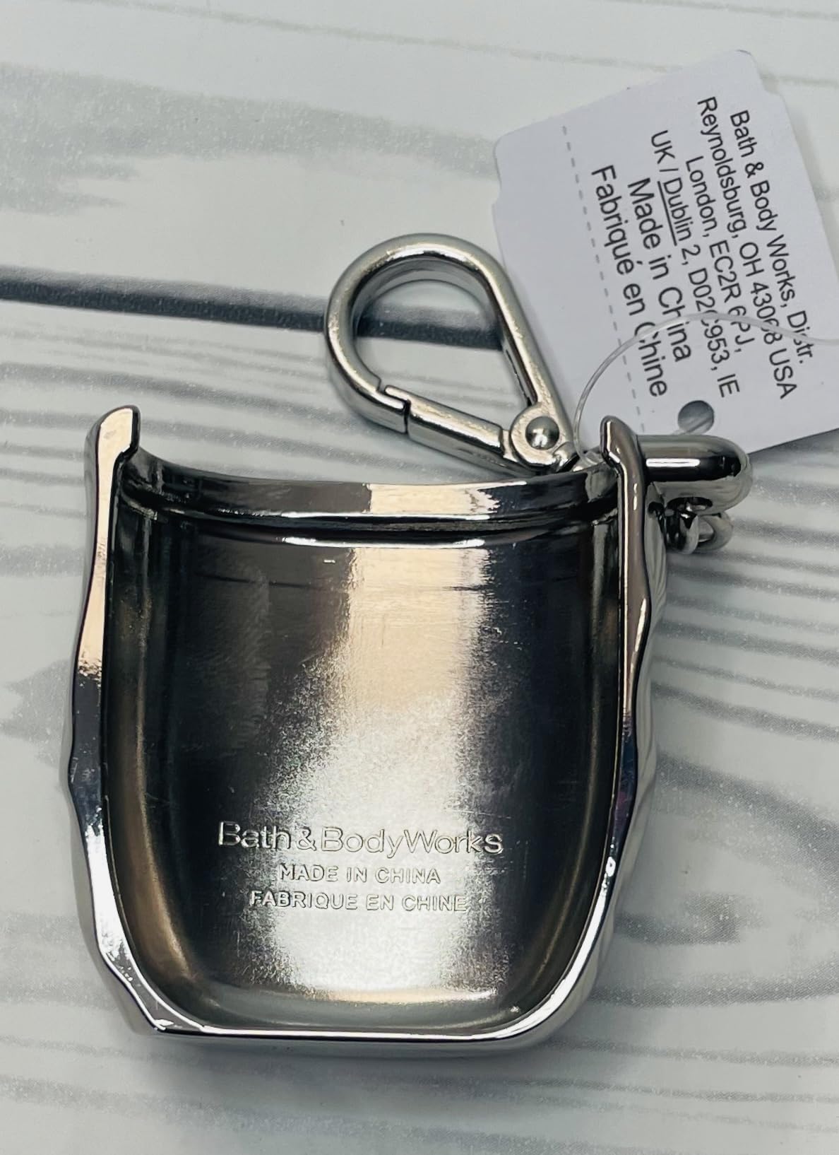 Bath and Body Works Chrome Hardcase Pocketbac Hand Sanitzer Holder
