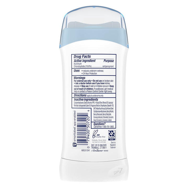 Dove Antiperspirant Deodorant, Powder 2.6 Ounce (Pack of 6)