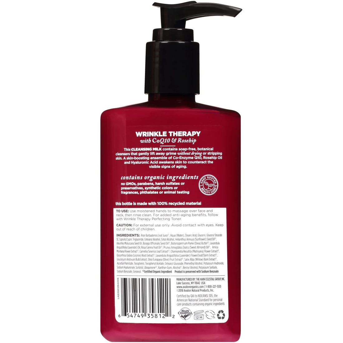 Avalon Organics CoQ10 Facial Cleansing Milk - 8.5 fl oz