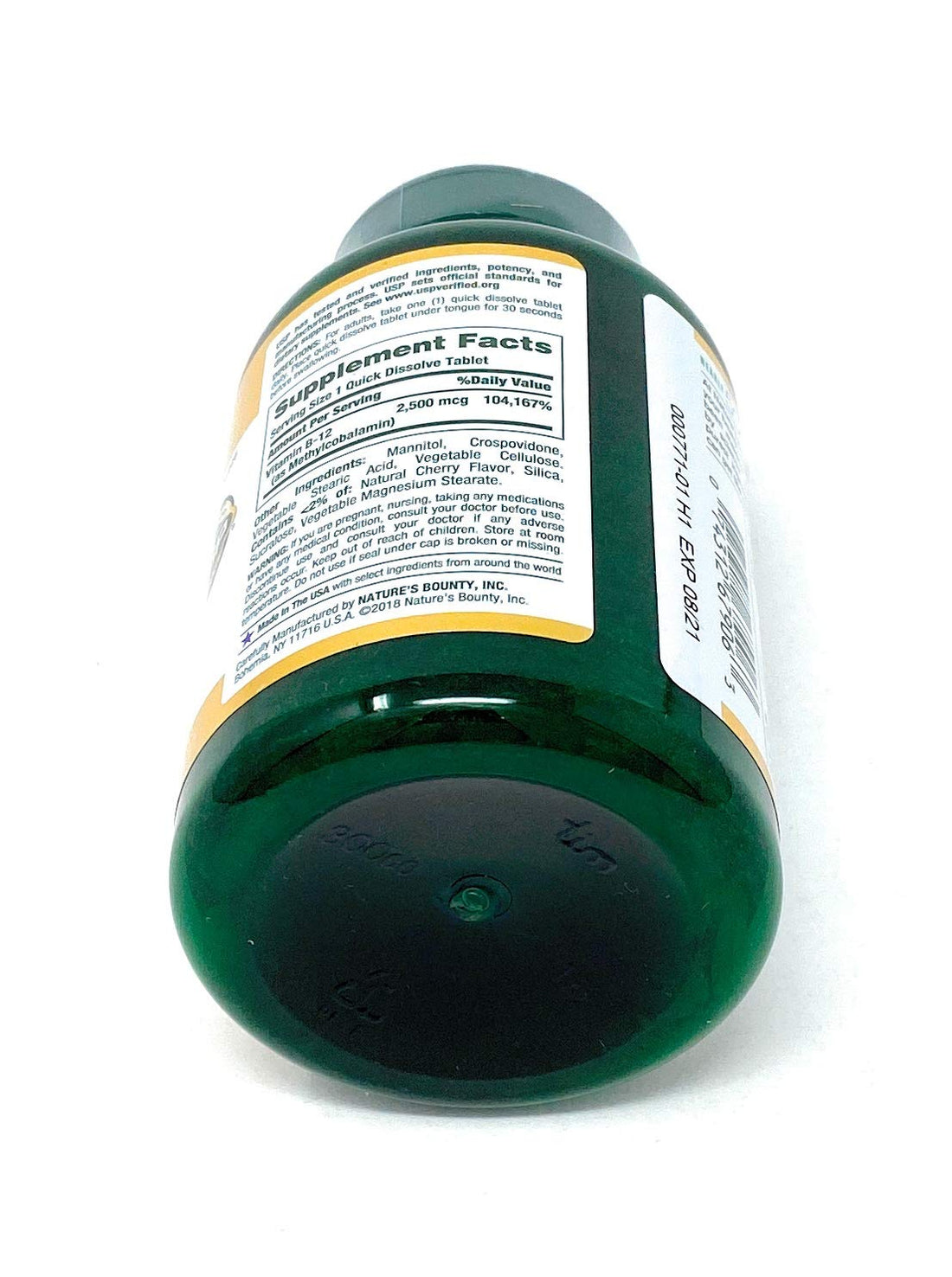 Nature's Bounty Quick Dissolve Fast Acting Vitamin B-12 2500 mcg, Natural Cherry Flavor (300 tablets)