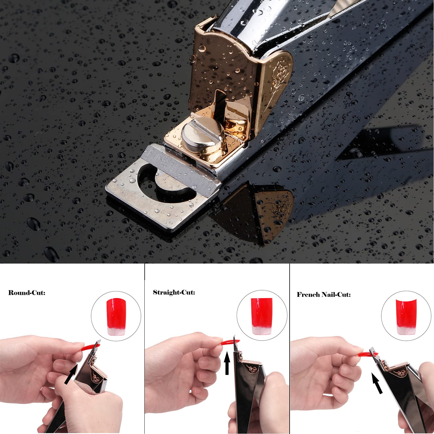 BEZOX False Nail Tool Stainless Steel Nail Art Clippers/Acrylic Nail Tips Edge Cutter