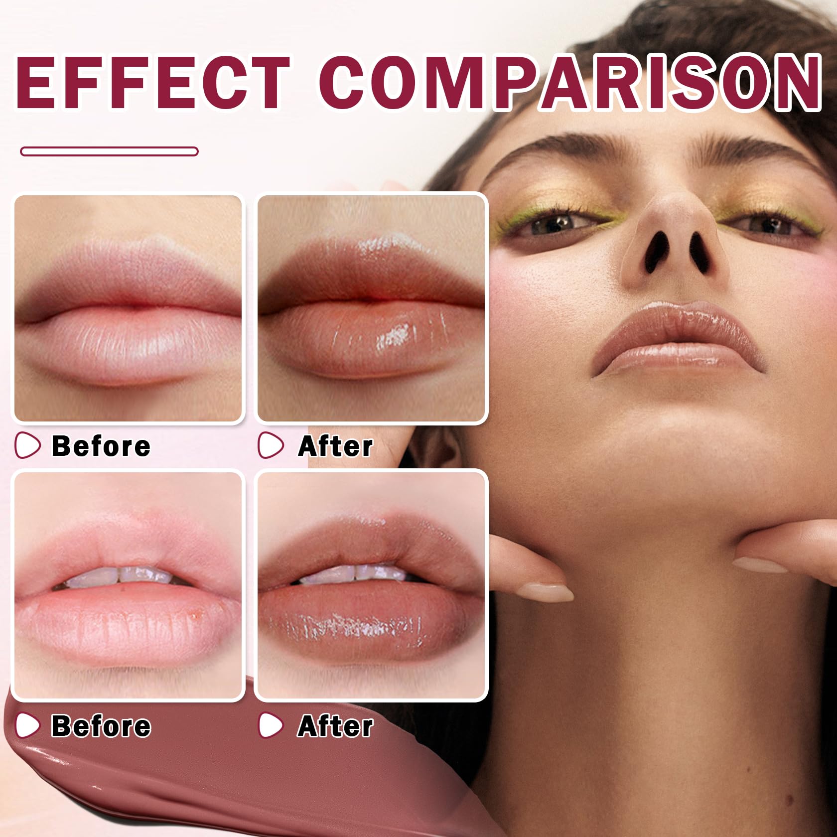 DAMUSI 2PCS Tinted Lip Balm,Moisturizing Lipstick for Women,Hydrating Solid Lip Gloss,Sheer Formula and Lightweight Lip Care Balm for Dry Lips(Black Candy)