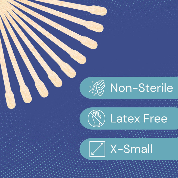 300- Pieces EXTRA SMALL WAXING STICKS Wax Applicator Craft Sticks for Hair Removal Eyebrow Wood Spatulas Applicator, Size: 3-1/2' x '