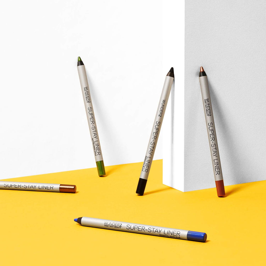 Wunder2 SUPER-STAY LINER Makeup Eyeliner Pencil Long Lasting Waterproof Eye Liner, Color Peach Metallic