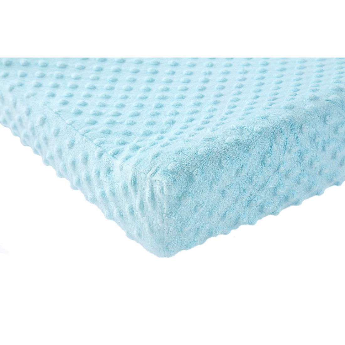 Baby Changing Pad Cover, Super Soft Plush Dot Diaper Changing Table Covers for Baby Girls and Boys, Ultra Comfortable, Safe for Babies, Fit 32/34'' x 16 Pad (SkyBlue)