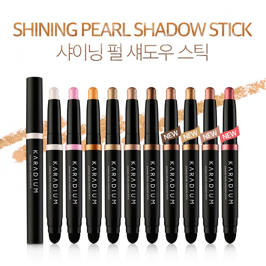 [KARADIUM] Shining Pearl Smudging Eye Shadow Stick 1.4g 10 Colors/Daily Eye Makeup (#2 Ice pink) by KARADIUM
