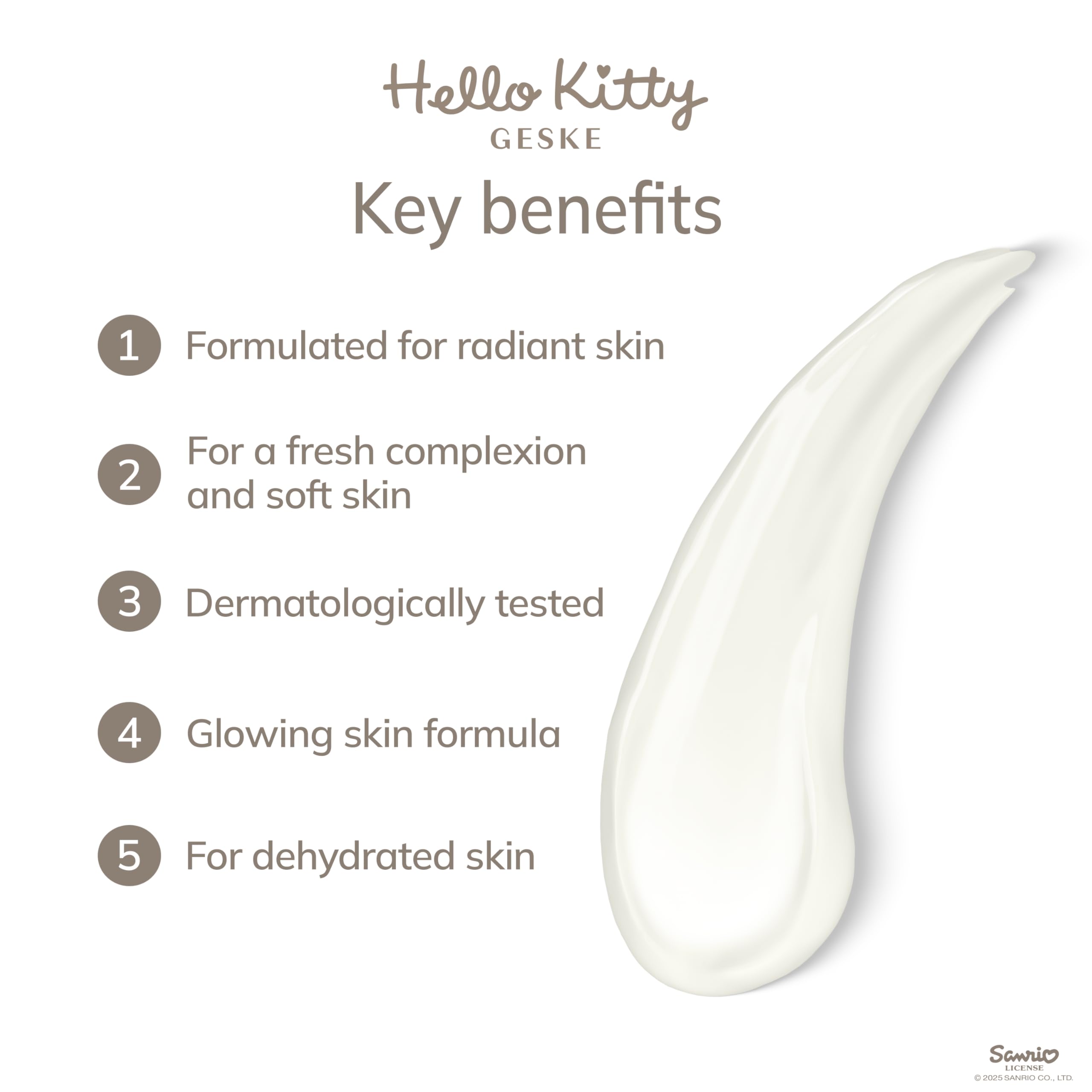 GESKE x Hello Kitty Ultra Hydrating Mask | Pair with Sonic Warm & Cool Mask | Moisturizing & Hydrating Face Mask Lotion | Vegan | Hydrating Moisturizers & Creams | Daily Care | Best Facial Mask