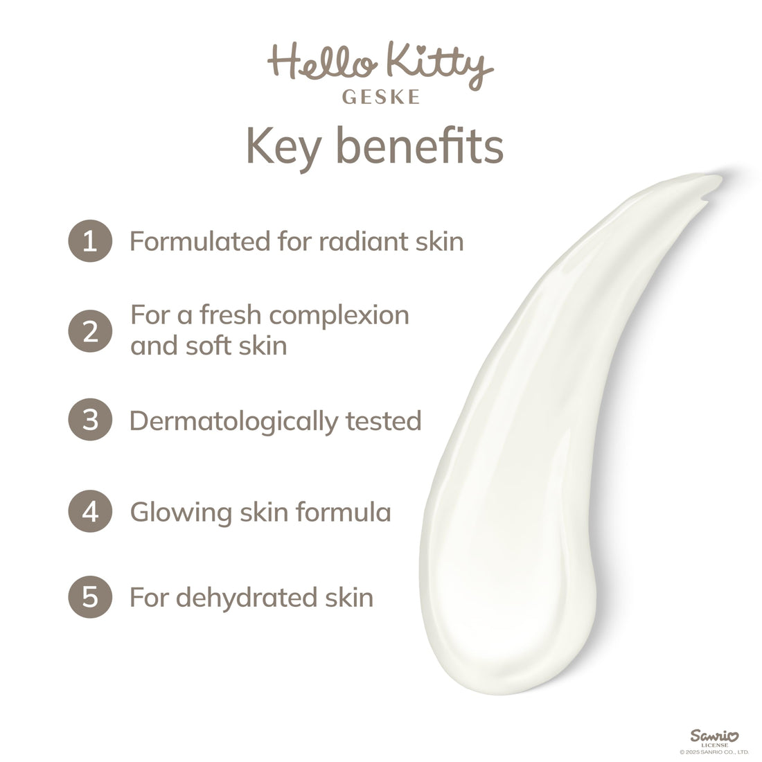 GESKE x Hello Kitty Ultra Hydrating Mask | Pair with Sonic Warm & Cool Mask | Moisturizing & Hydrating Face Mask Lotion | Vegan | Hydrating Moisturizers & Creams | Daily Care | Best Facial Mask