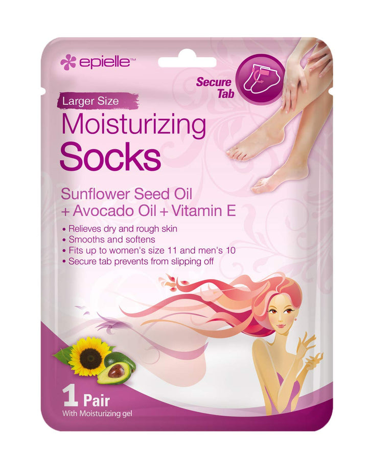 Moisturizing Socks-6Pk: Epielle Moisturizing Socks Sunflower Seed Oil + Avocado Oil + Vitamin E (6 Pack)