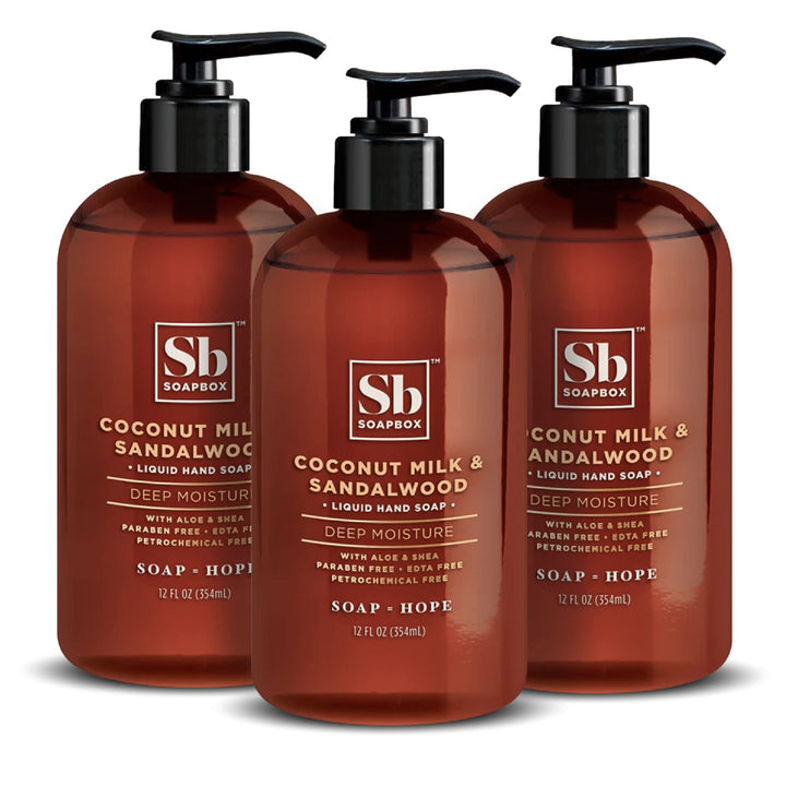 SoapBox Soaps Hand Soap, Coconut Milk & Sandalwood, 3 Count