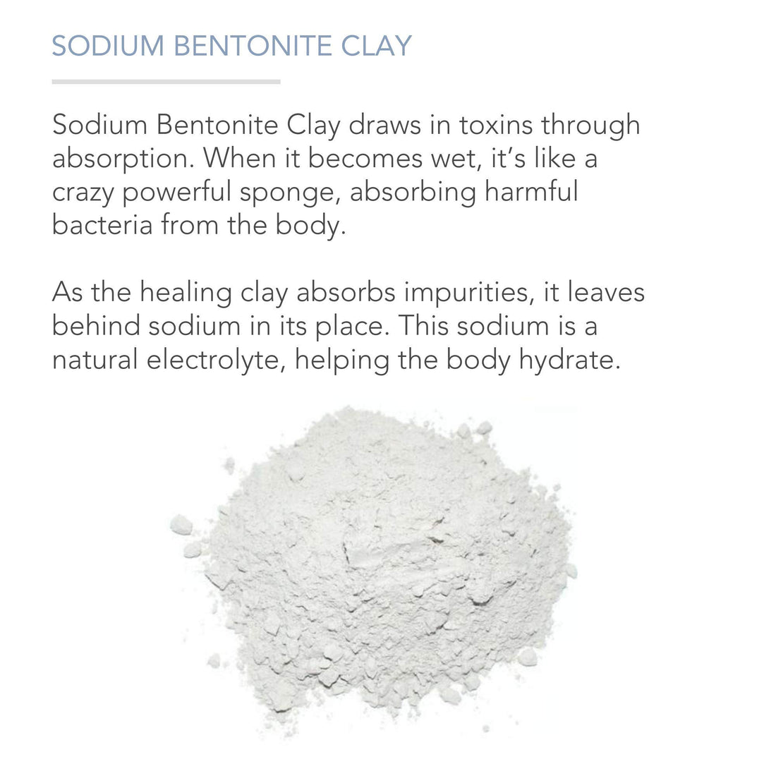 Pure Body Naturals Bentonite Clay Powder for DIY Detox Body & Face Mask, Pure Indian Healing Clay for Deep Pore Cleansing and Armpit Detox for Women, (8.0 oz)