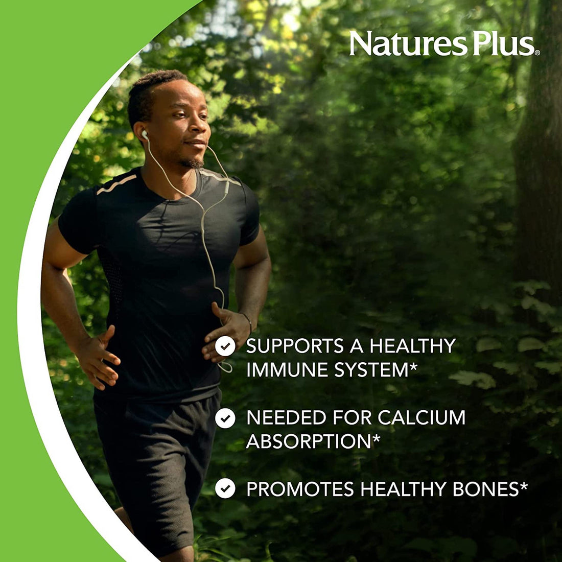 Natures Plus Vitamin D3 (Cholecalciferol) - 2500 iu, 90 Softgels - Bone Health, Heart Health & Immune System Support Supplement, Bioavailable Active Form - Gluten-Free - 90 Servings