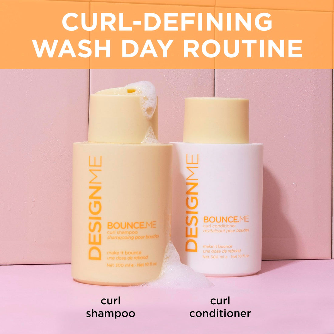 Design.Me BOUNCE.ME Curl Conditioner | Curl-Defining, Added Bounce, Nourishing, Anti-Frizz Formula| Boost Shine & Moisturising Conditioner for All Curly Hair Types