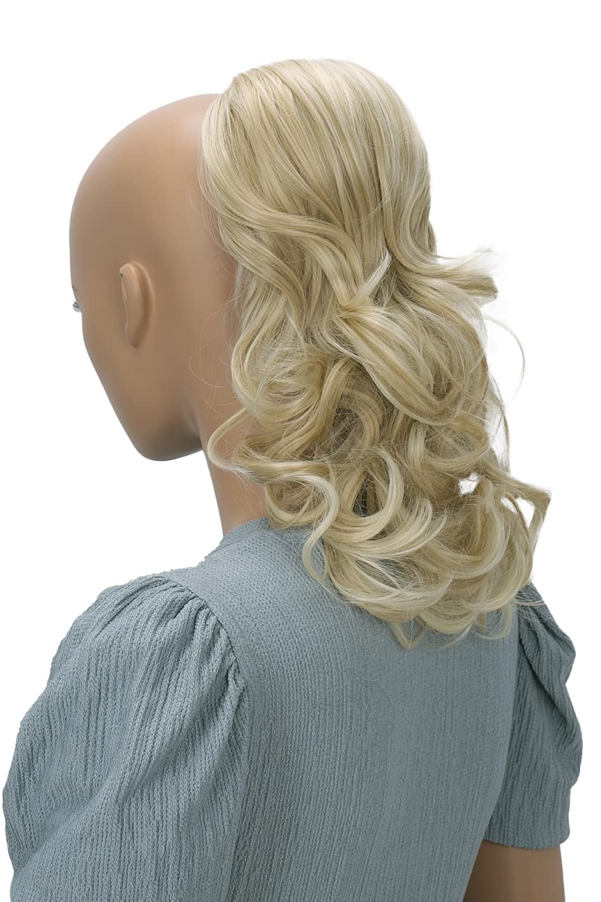 PRETTYSHOP Hair Piece Ponytail Drawstring Extension Wavy Voluminous Nature Looking Heat-Resisting 16 light blonde mix # 15H613A PH217