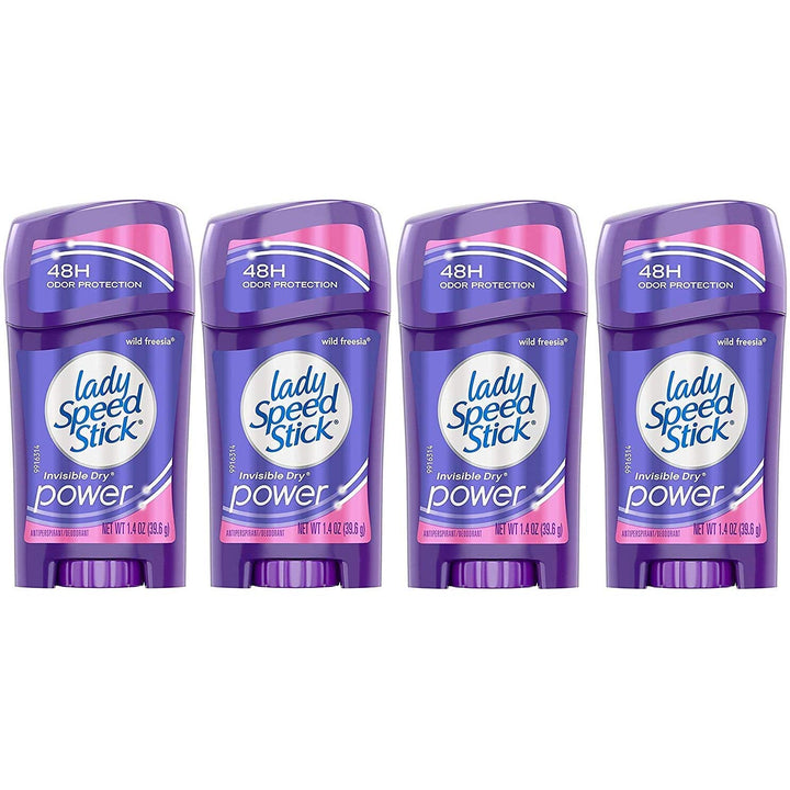 Lady Speed Stick Invisible Dry Antiperspirant & Deodorant, Wild Freesia - 1.4 oz - 4 pk by Lady Speed Stick