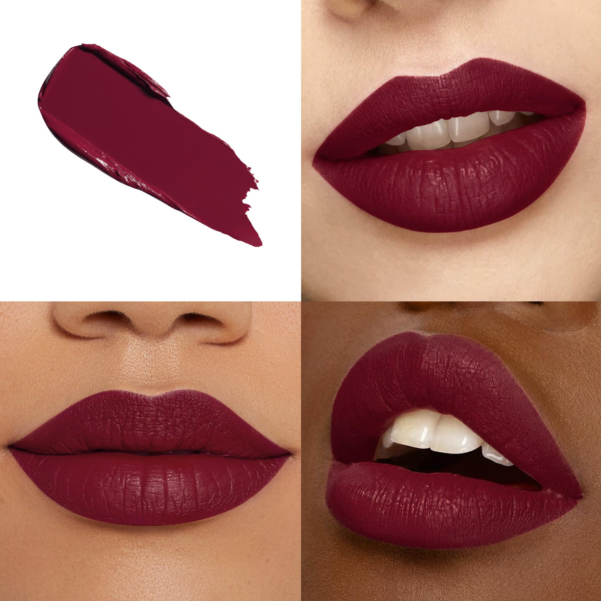 HOOMUSS Burgundy Lipstick Long Lasting, Matte Liquid Lipsticks for Women Non Transfer Smudgeproof Smooth and Easy to Appy Cruelty Free Lip Color, M47 Burgundy Love