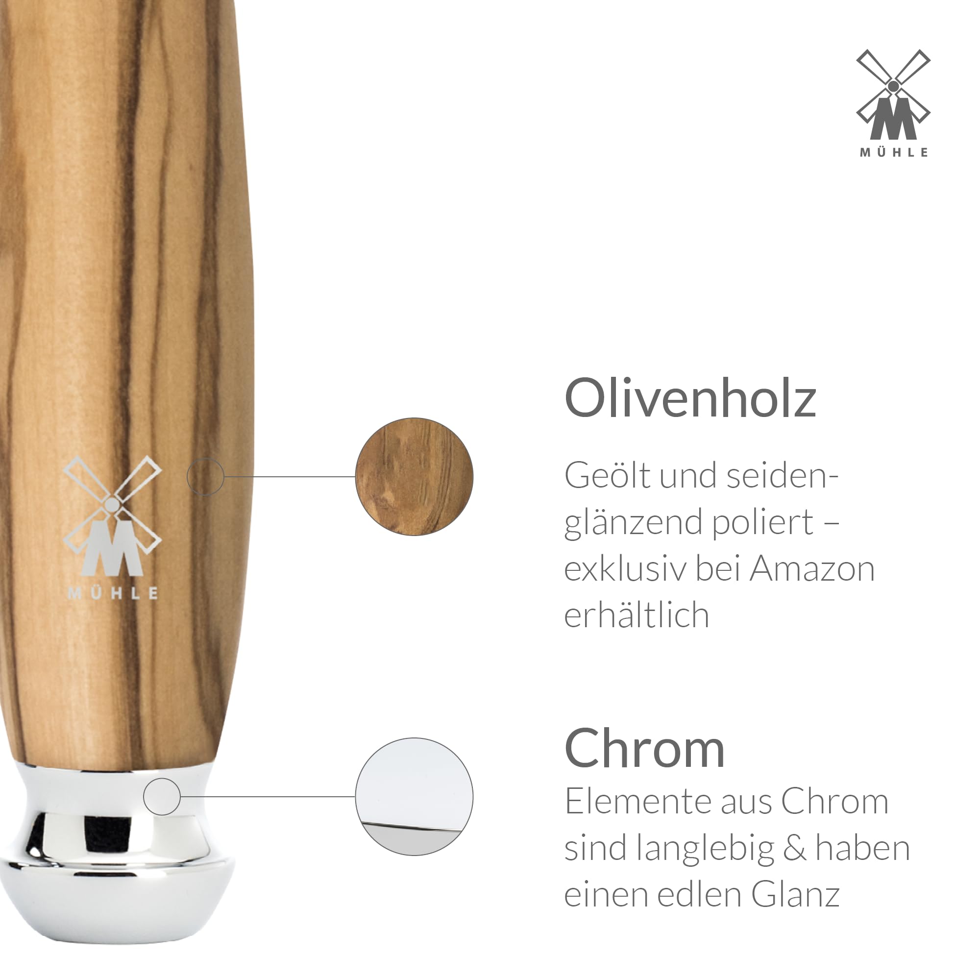 MÜHLE VIVO Closed Comb Safety Razor - Clean Shaving, Modern Design with Plumwood Handle