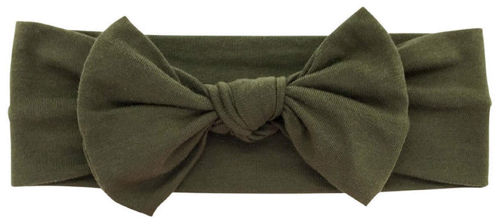 BABYGIZ Baby Girl Headbands-Infant,Toddler Cotton Handmade Hairbands with Bows Child Hair Accessories (Khaki Green)