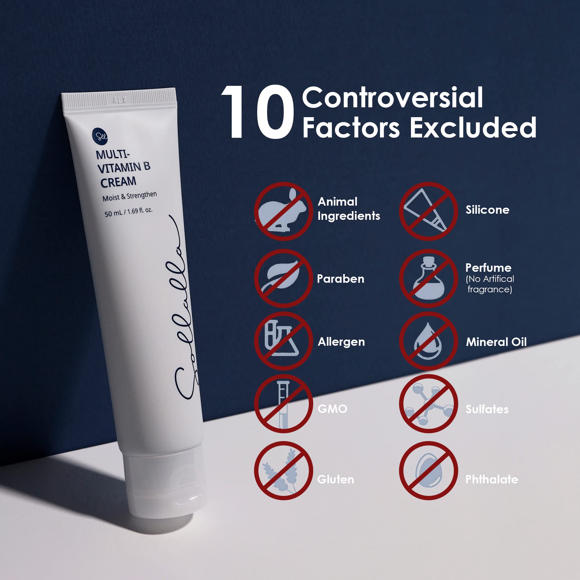 Sollalla Skin Revitalizing Vitamin B Cream - Niacinamide, Panthenol, and Ceramide Infused, Fast-Absorbing, Non-Greasy, and Skin Barrier Improving - 1.69 fl.oz.