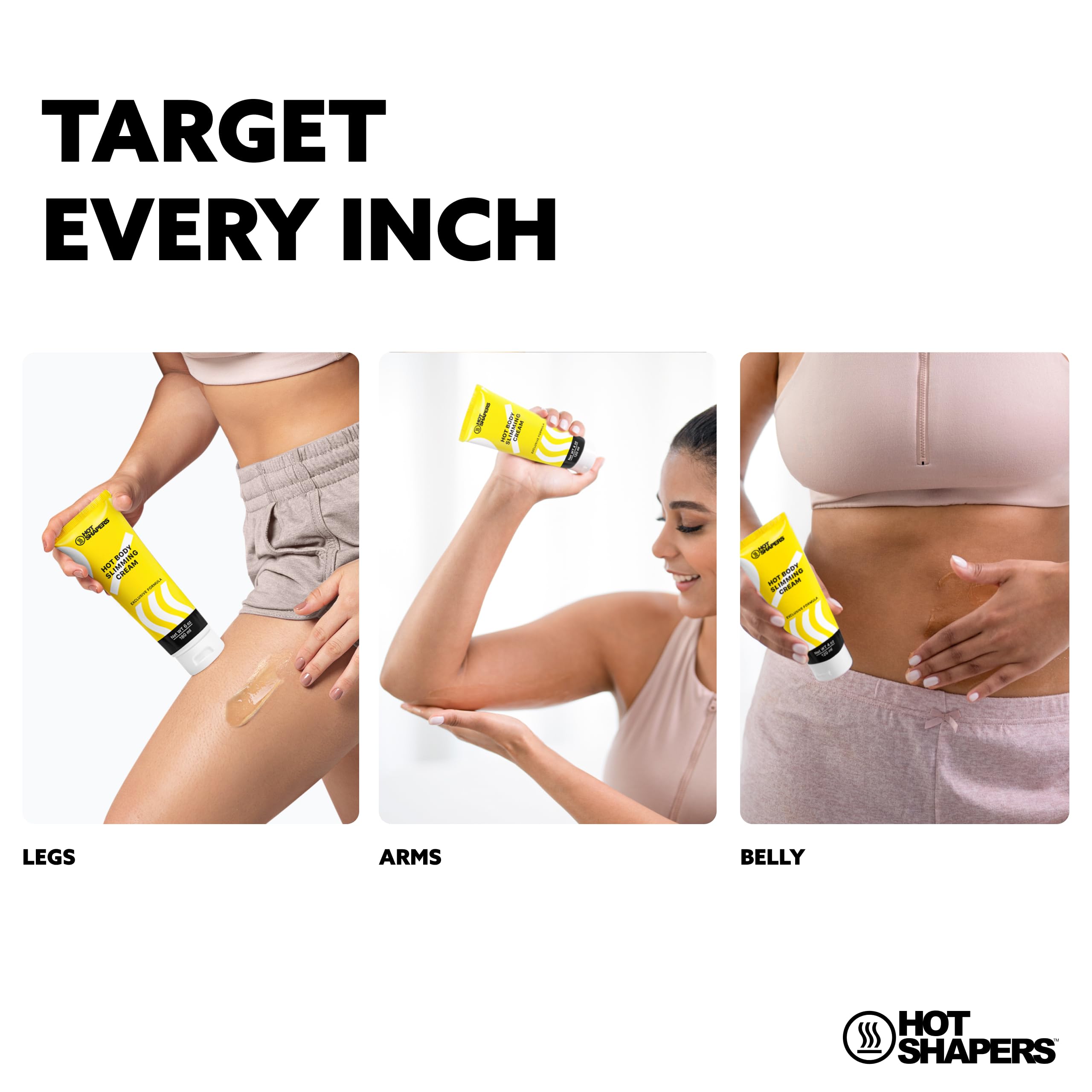 HOT SHAPERS Hot Body Slimming Cream – Skin-Firming & Toning Formula for a Slimmer Figure – Made With Clean, Skin-Safe Ingredients