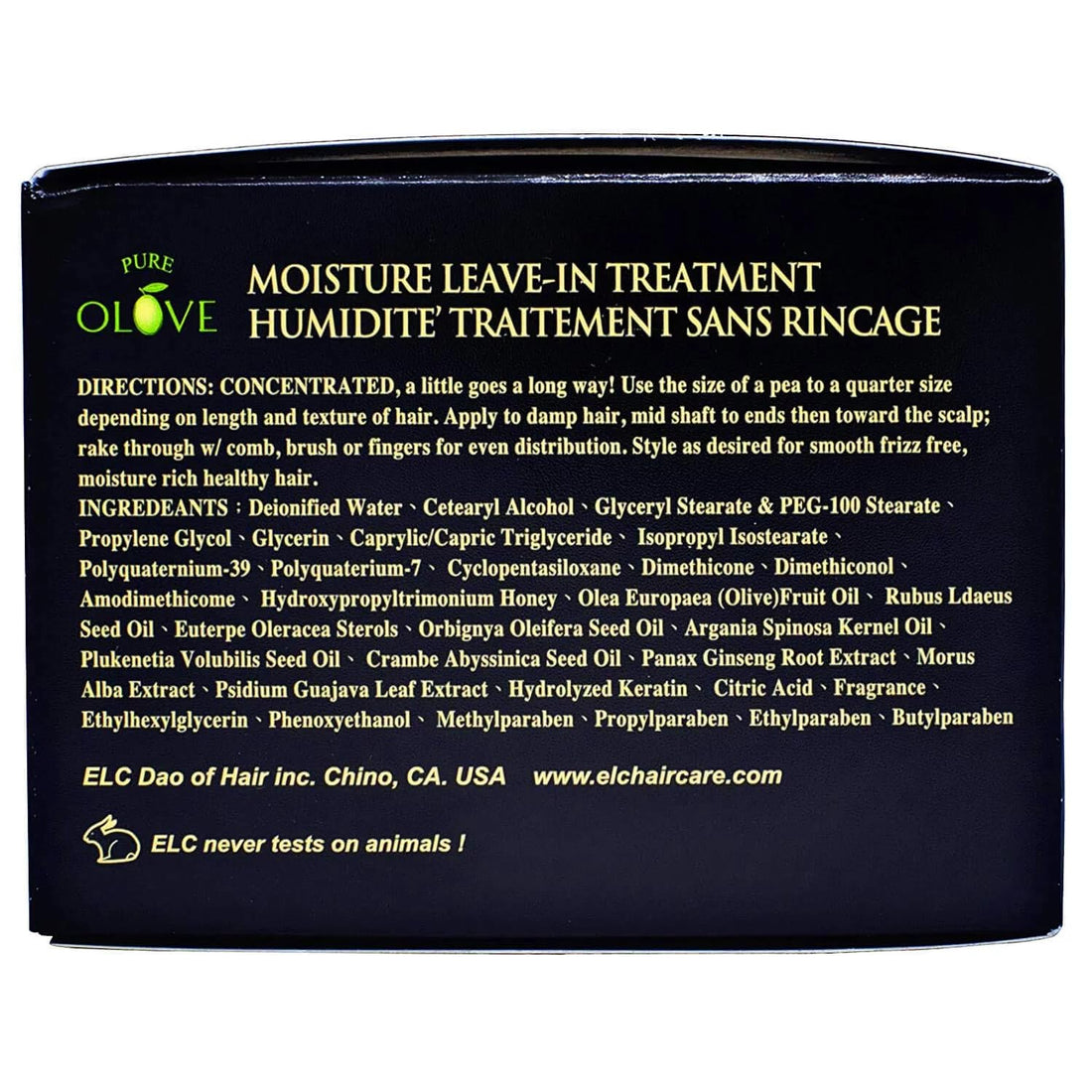 ELC Dao of Hair Pure Olove #3 Moisture Leave-In Treatment 5.07 oz / 150 ml