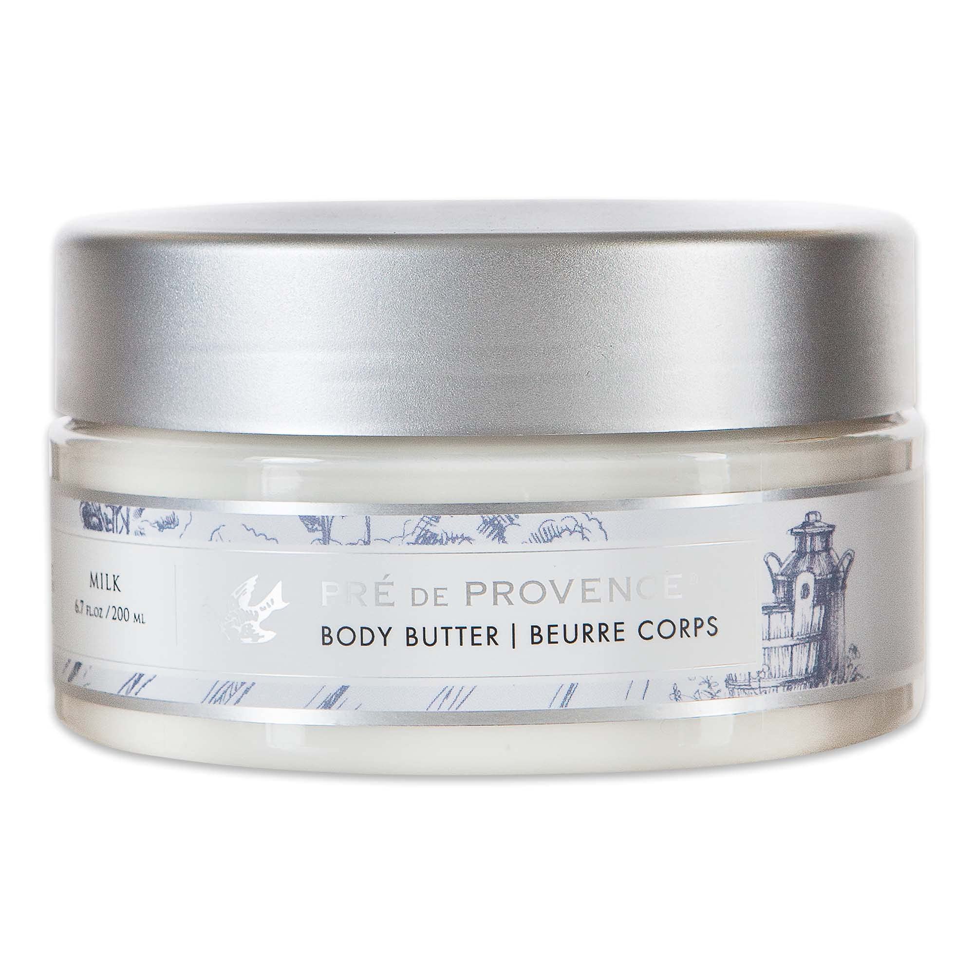 Pre de Provence Collection Shea Butter Enriched Soothing & Moisturizing, Body Butter, 6.7 fl oz, Milk, (6111)
