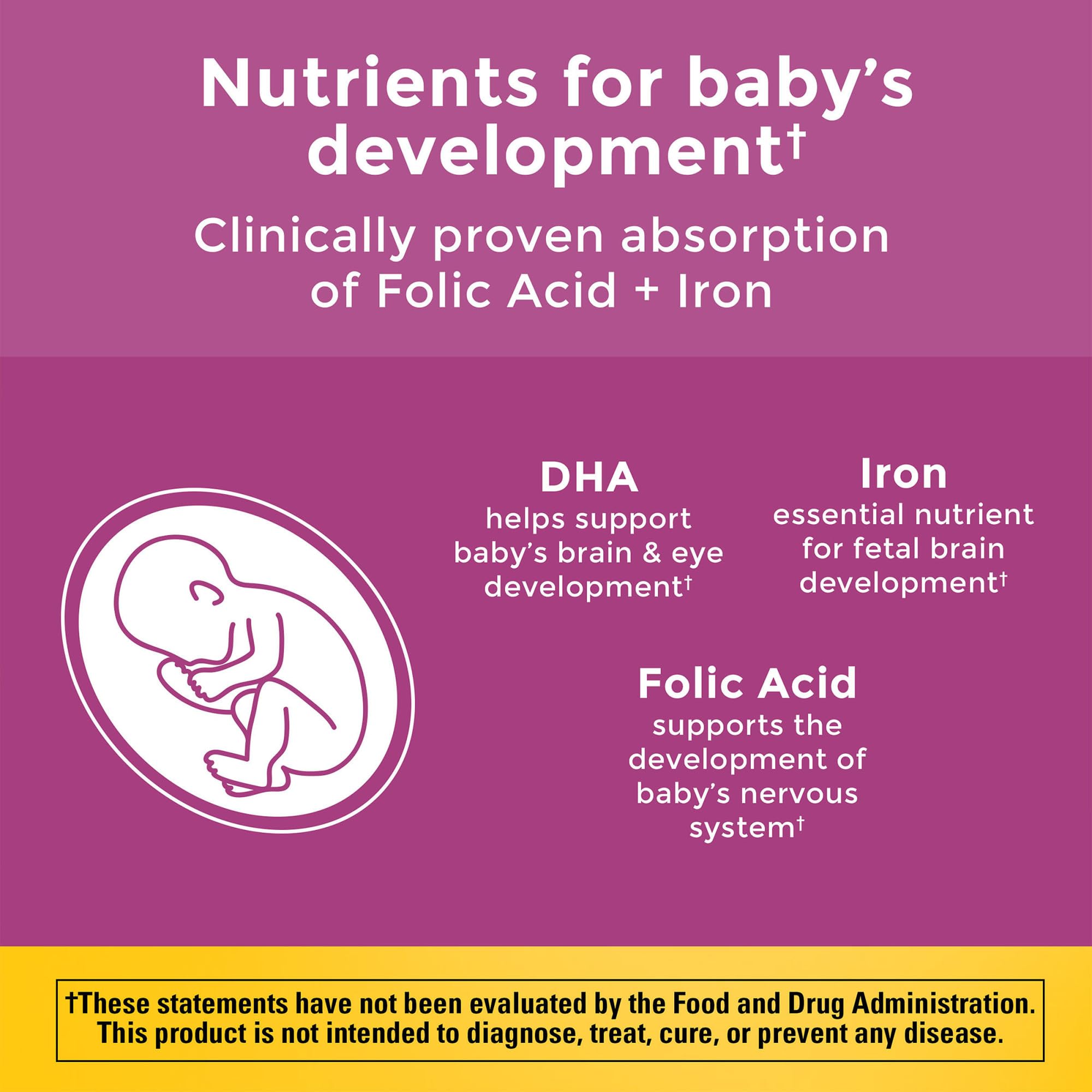 Nature Made Prenatal with Folic Acid + DHA - Dietary Supplement, 90 Softgels