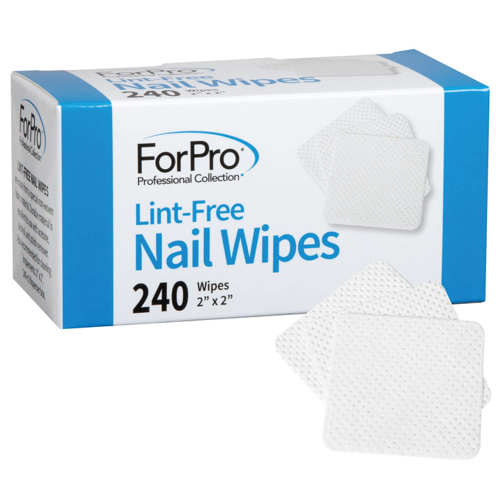 ForPro Lint-Free Nail Wipes, 2 x 2, 240-Count