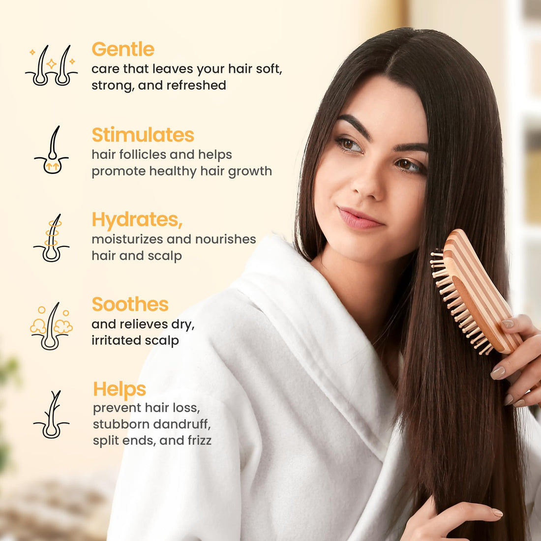 Deep Conditioner for Hair Growth - Nourishing Hair Conditioner for Hair Loss, Eczema and Psoriasis Relief - Hair and Scalp Moisturizer and Conditioner for Dry Hair (16oz)