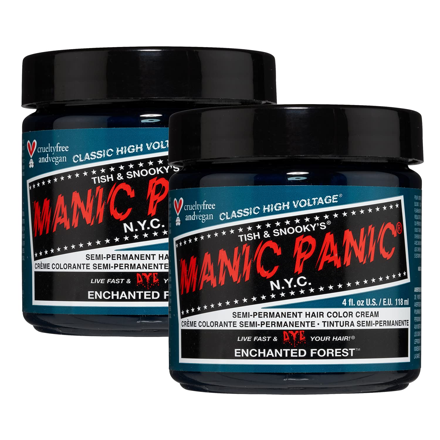 Manic Panic Semi-Permament Haircolor Enchanted Forest 4oz (2 Pack)