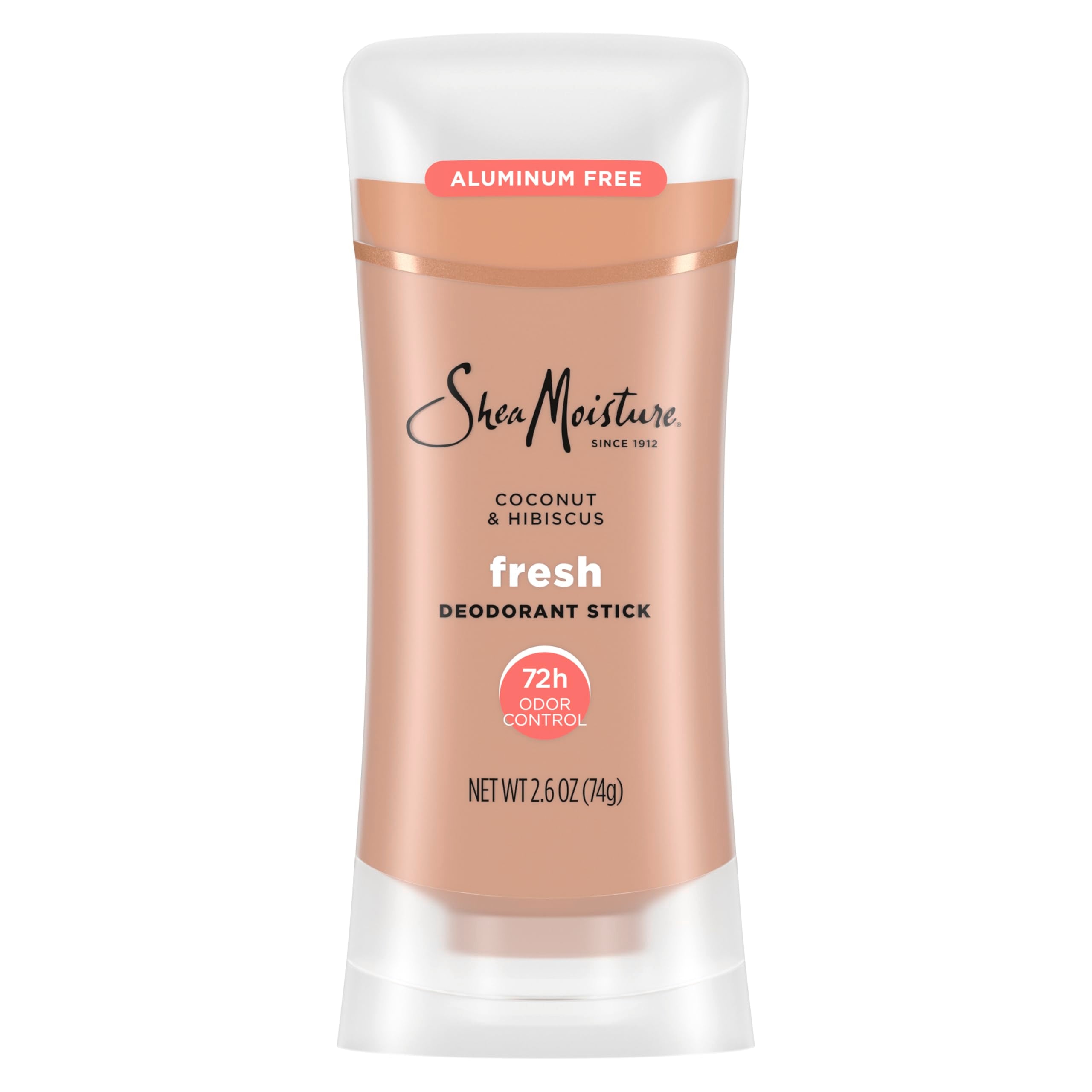 Shea Moisture Deodorant Stick 72h Odor Control Coconut & Hibiscus Fresh Aluminum Free 2.6 oz