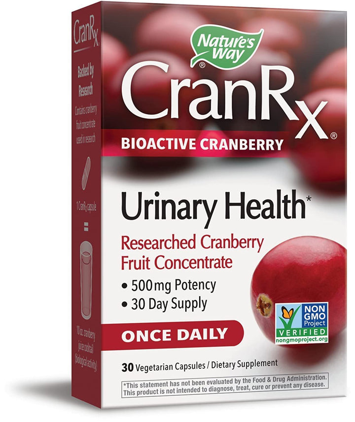 Nature's Way CranRx Bioactive Cranberry Urinary Health* 500mg potency Once Daily 30 VCaps