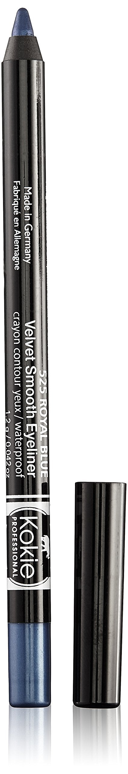 Kokie Cosmetics Waterproof Velvet Smooth Eyeliner Pencil, Royal Blue, 0.042 Ounce