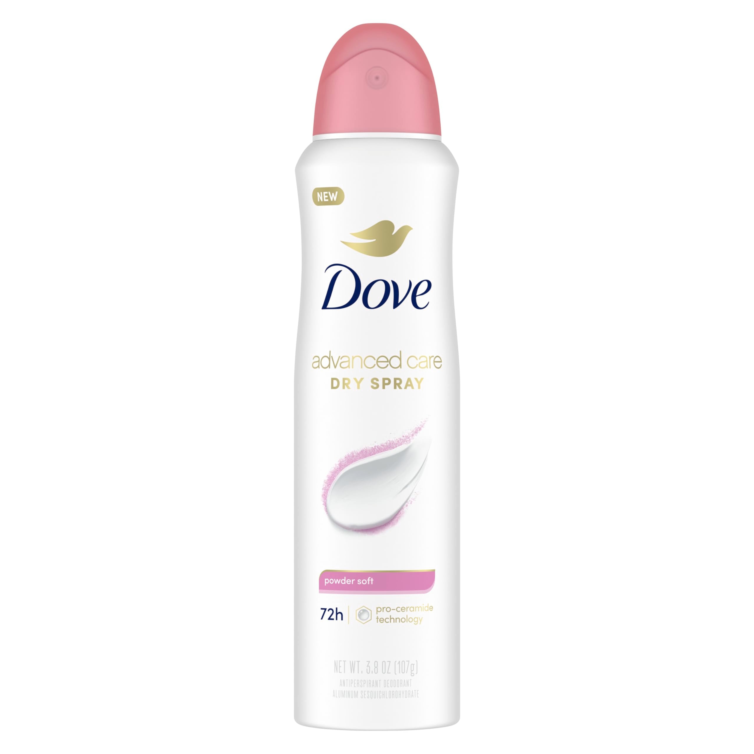 Dove Advanced Care Dry Spray Antiperspirant Deodorant for Women, Powder Soft, for 48 Hour Protection And Soft And Comfortable Underarms, 3.8 oz, 12 Count