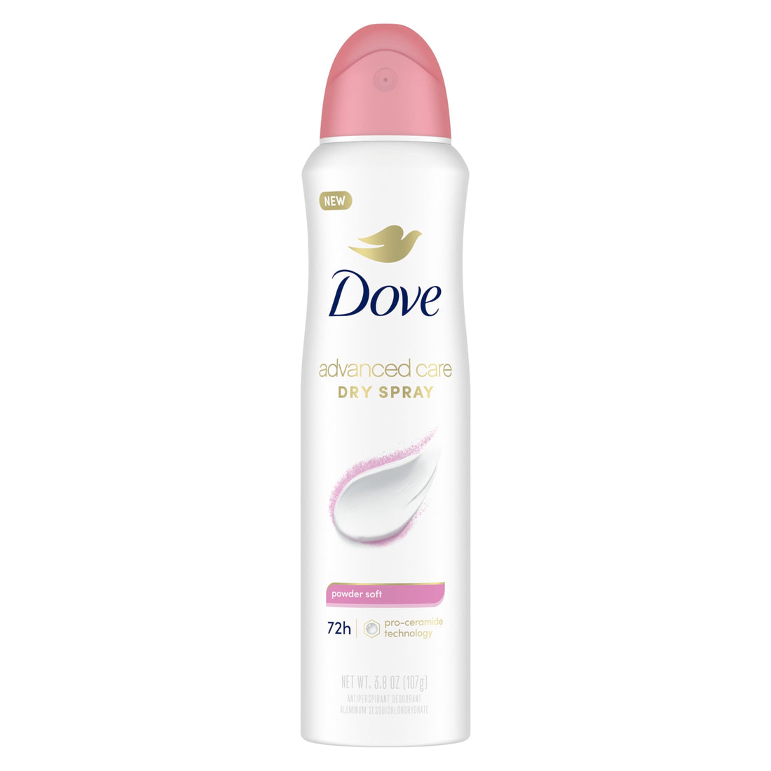 Dove Advanced Care Dry Spray Antiperspirant Deodorant for Women, Powder Soft, for 48 Hour Protection And Soft And Comfortable Underarms, 3.8 oz, 12 Count